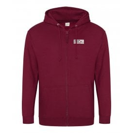 Abington Avenue NN1 (Northamptonshire) Embroidered Left Breast Logo Polo Zip Hooded Sweatshirt