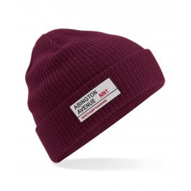 Abington Avenue NN1 (Northamptonshire) Embroidered Organic Cotton Beanie