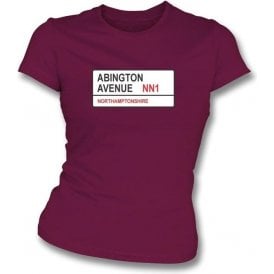 Abington Avenue NN1 Women's Slim Fit T-shirt (Northamptonshire)