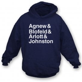 Agnew & Blofeld & Arnott & Johnston (Cricket Commentators) Hooded Sweatshirt