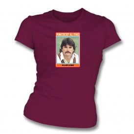 Allan Lamb Retro Sticker Womens Slim Fit T-Shirt
