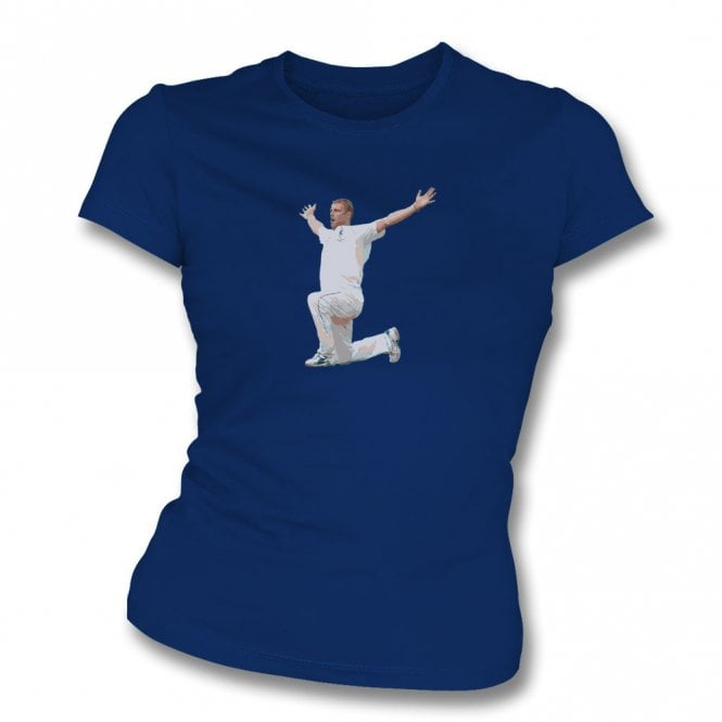 Andrew Flintoff (England Influenced) Art Print Organic Womens Slim Fit T-Shirt