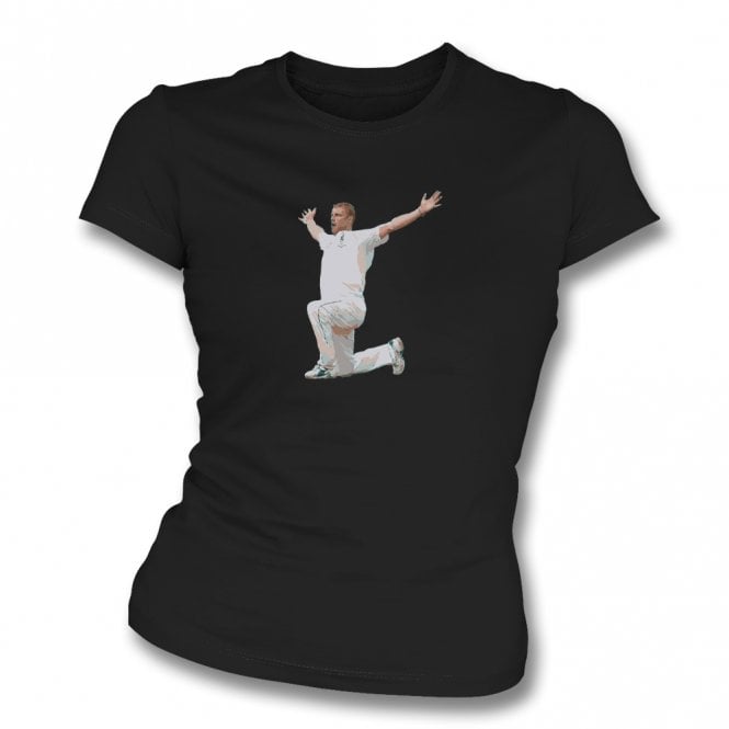 Andrew Flintoff (England Influenced) Art Print Womens Slim Fit T-Shirt