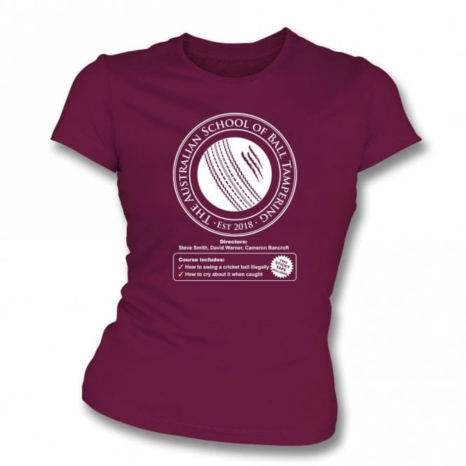 Australian School Of Ball Tampering Organic Womens Slim Fit T-Shirt