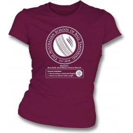 Australian School Of Ball Tampering Womens Slim Fit T-Shirt