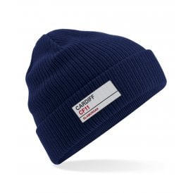 Cardiff CF11 (Glamorgan) Embroidered Organic Cotton Beanie
