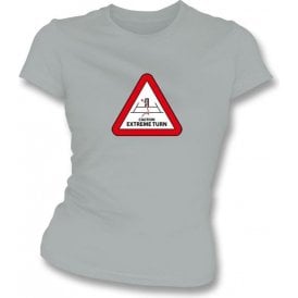 Caution: Extreme Turn Women's Slim Fit T-shirt