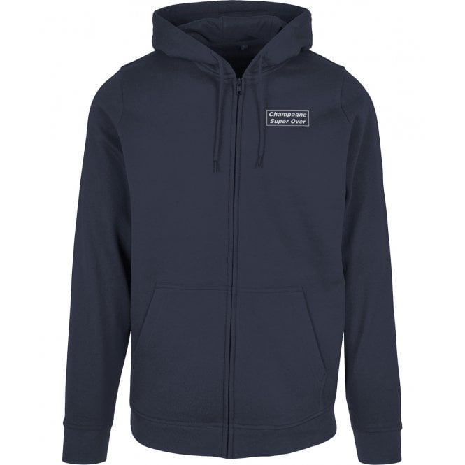 Champagne Super Over (England Influenced) Embroidered Left Breast Logo Zip Hooded Sweatshirt