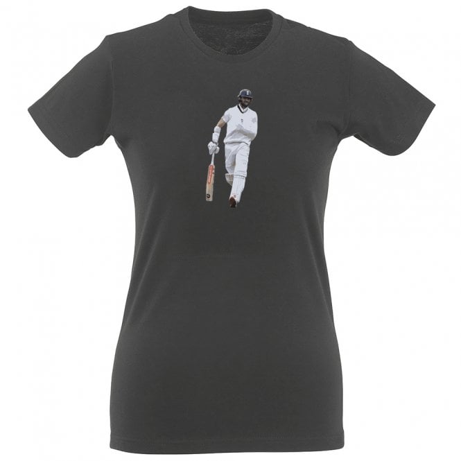 Chris Woakes One Arm Batting (England Influenced) Art Print Womens Slim Fit T-Shirt