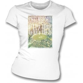 County Cricket Ground Aerial Photo (Essex) Womens Slim Fit T-Shirt