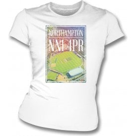 County Cricket Ground Aerial Photo (Northamptonshire) Womens Slim Fit T-Shirt