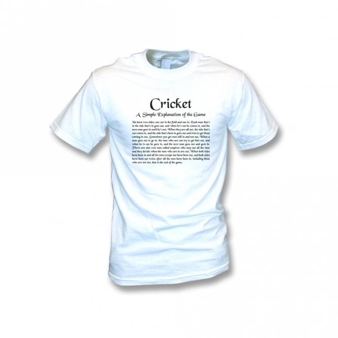 Cricket - A Simple Explanation Organic T-Shirt
