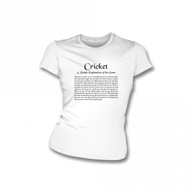 Cricket - A Simple Explanation Organic Womens Slim Fit T-Shirt