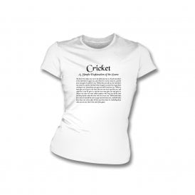Cricket - A Simple Explanation Organic Womens Slim Fit T-Shirt