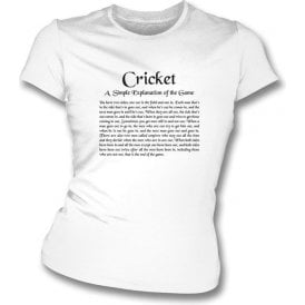 Cricket - A Simple Explanation Womens Slim Fit T-Shirt