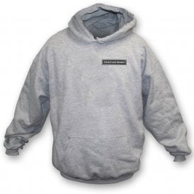 Cricket And Alcohol (Oasis Influenced) Embroidered Left Breast Logo Hooded Sweatshirt