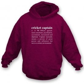 Cricket Captain Definition Hooded Sweatshirt