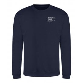 Cricket Dad Dictionary Definition Embroidered Left Breast Logo Sweatshirt