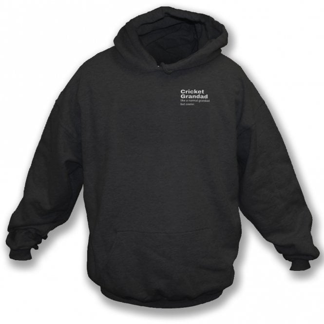 Cricket Grandad Dictionary Definition Embroidered Left Breast Logo Hooded Sweatshirt