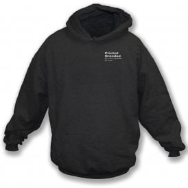 Cricket Grandad Dictionary Definition Embroidered Left Breast Logo Hooded Sweatshirt