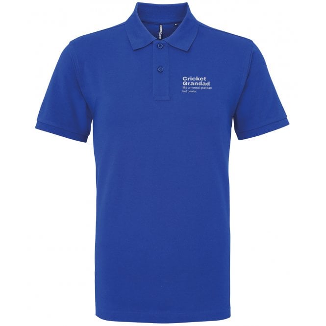 Cricket Grandad Dictionary Definition Embroidered Left Breast Logo Polo Shirt