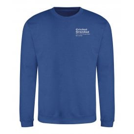Cricket Grandad Dictionary Definition Embroidered Left Breast Logo Sweatshirt