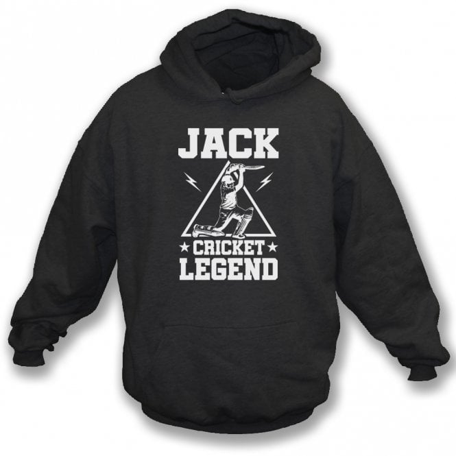Cricket Legend Personalised Kids Hooded Sweatshirt
