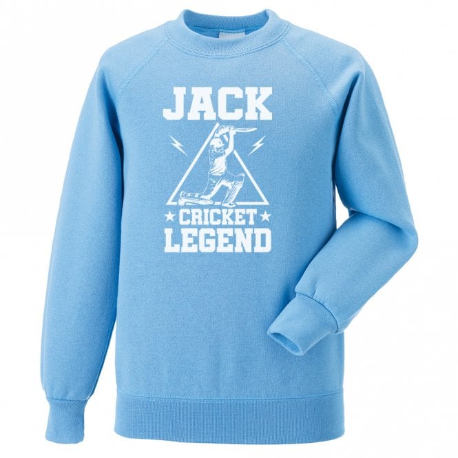 Cricket Legend Personalised Kids Sweatshirt