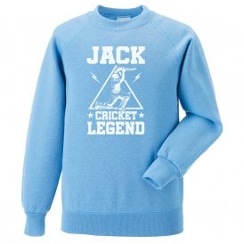 Cricket Legend Personalised Kids Sweatshirt