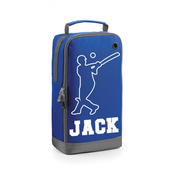 Cricket Personalised Shoe/Accessory Bag (Batter - Outline)