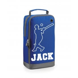 Cricket Personalised Shoe/Accessory Bag (Batter - Outline)