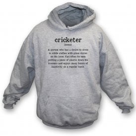Cricketer Dictionary Definition Hooded Sweatshirt