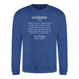 Cricketer Dictionary Definition (Personalised Version) Kids Sweatshirt