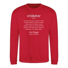 Cricketer Dictionary Definition (Personalised Version) Sweatshirt