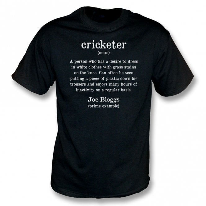 Cricketer Dictionary Definition (Personalised Version) T-Shirt