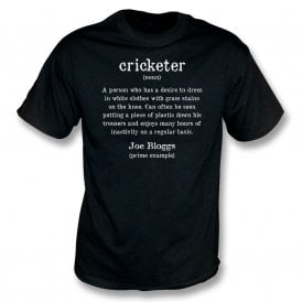 Cricketer Dictionary Definition (Personalised Version) T-Shirt