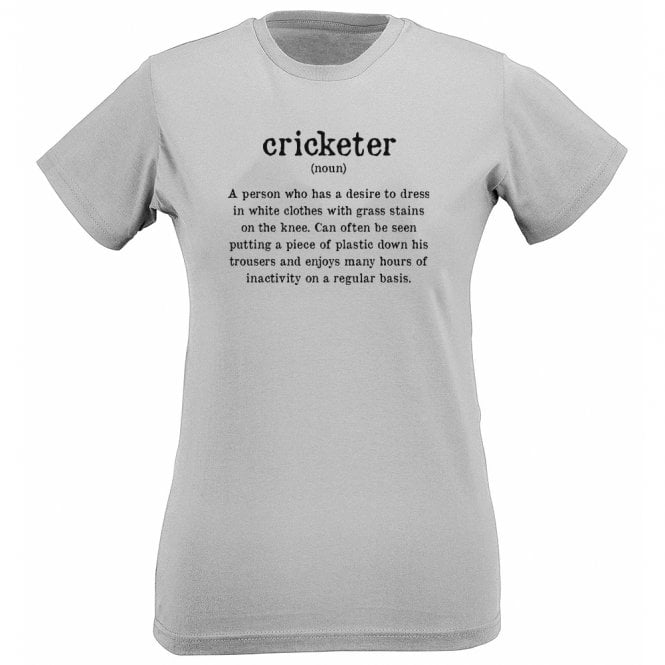 Cricketer Dictionary Definition Womens Slim Fit T-Shirt