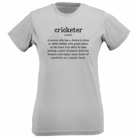 Cricketer Dictionary Definition Womens Slim Fit T-Shirt