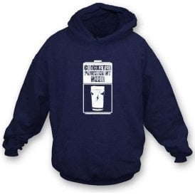 Cricketer Powered By Beer Hooded Sweatshirt