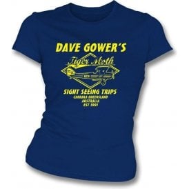 Dave Gowers Tiger Moth Sight Seeing Trips Ladies Slimfit T-shirt