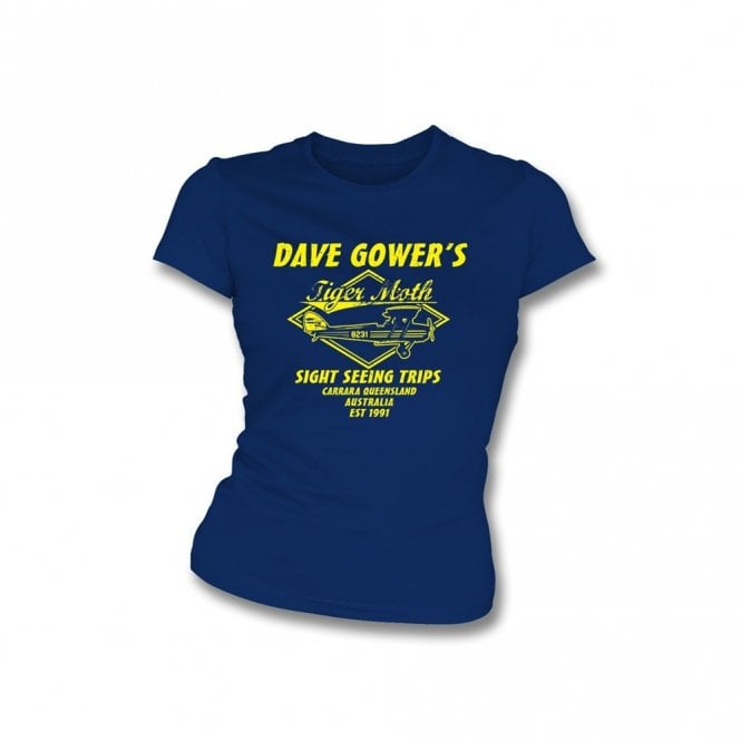 Dave Gowers Tiger Moth Sight Seeing Trips Organic Womens Slim Fit T-Shirt