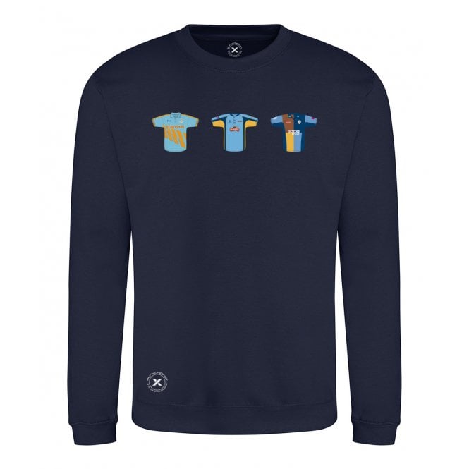 Derbyshire Retro Cricket Kits (True Colours Collab) Organic Sweatshirt