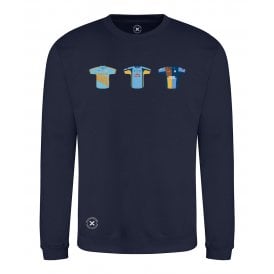 Derbyshire Retro Cricket Kits (True Colours Collab) Organic Sweatshirt