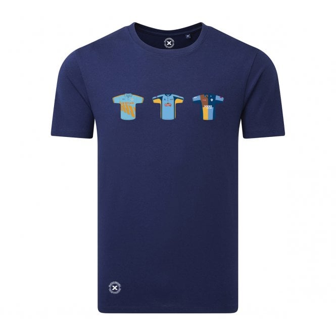 Derbyshire Retro Cricket Kits (True Colours Collab) Organic T-Shirt