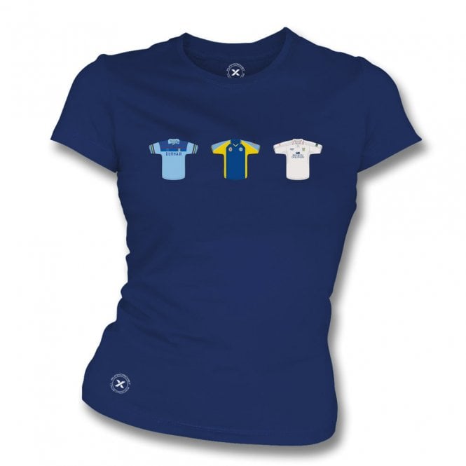 Durham Retro Cricket Kits (True Colours Collab) Organic Womens Slim Fit T-Shirt
