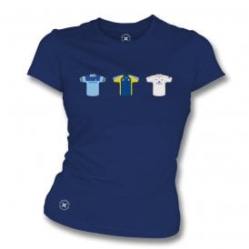 Durham Retro Cricket Kits (True Colours Collab) Organic Womens Slim Fit T-Shirt