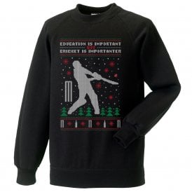 Education Is Important But Cricket Is Importanter Christmas Jumper