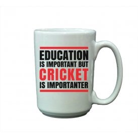 Education Is Important But Cricket Is Importanter Jumbo White Mug