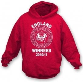 England Ashes Winners 2010/11 (Ramones Style) Hooded Sweatshirt