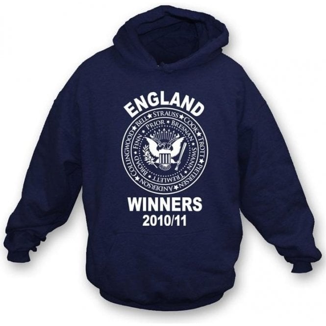 England Ashes Winners 2010/11 (Ramones Style) Hooded Sweatshirt